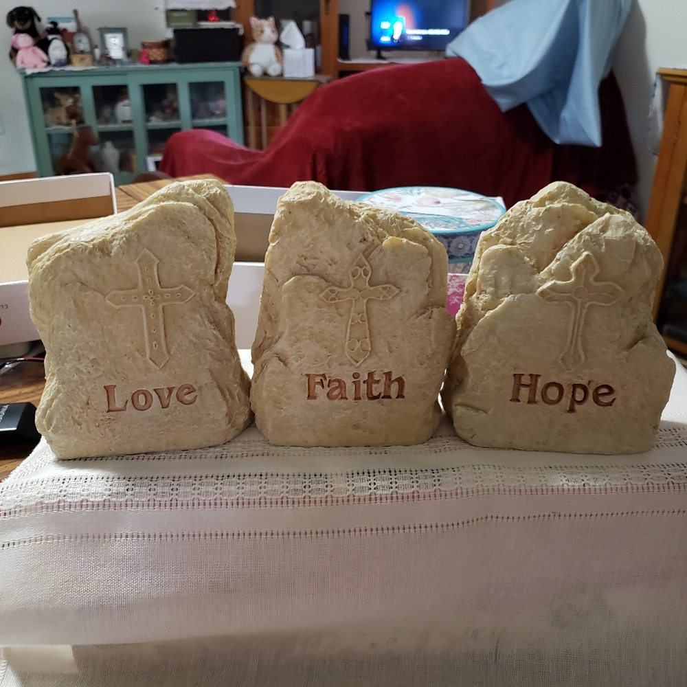 Home and Garden Party Three piece Set Love,  Hope and Faith